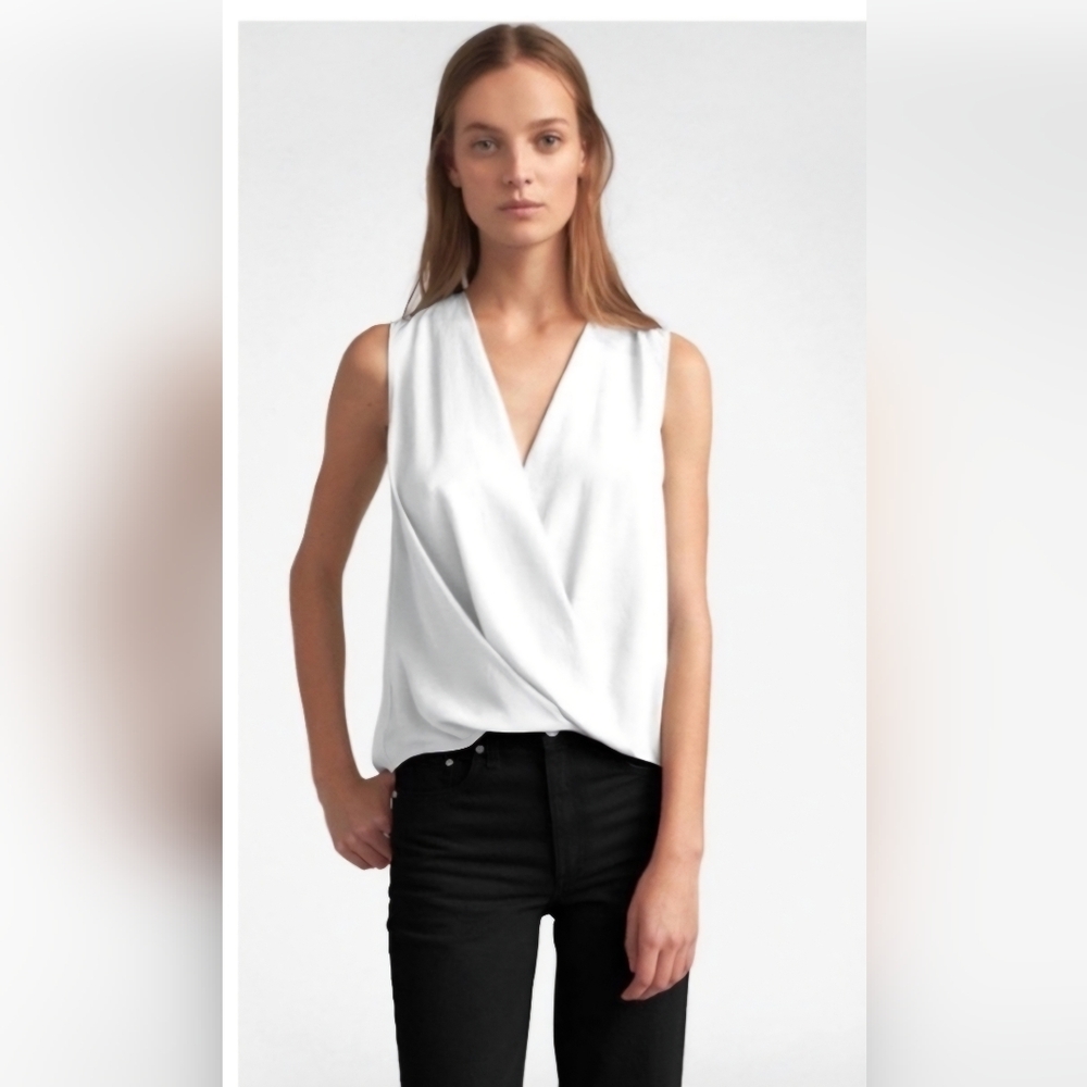ag & Bone White Sleeveless Blouse